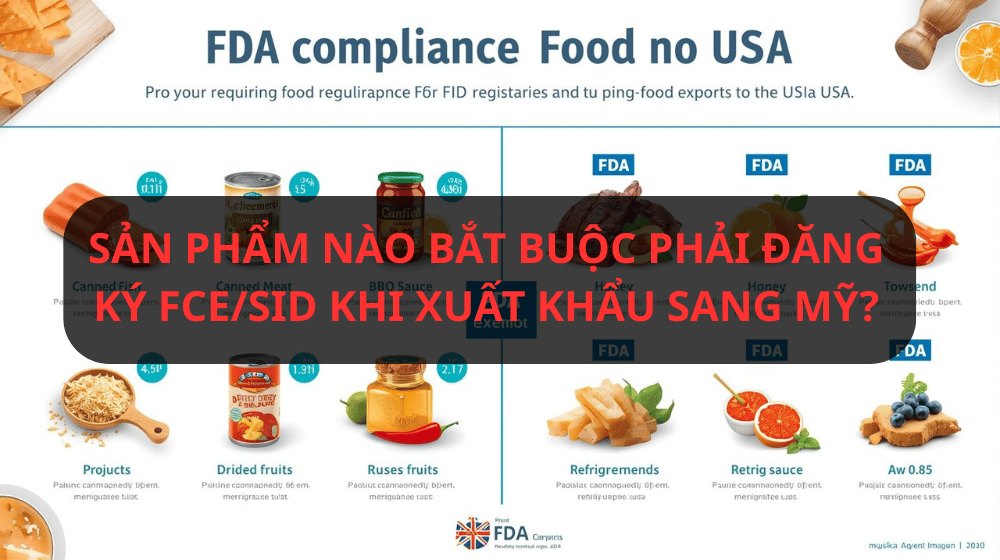 SẢN PHẨM NÀO BẮT BUỘC PHẢI ĐĂNG KÝ FCE/SID KHI XUẤT KHẨU SANG MỸ?