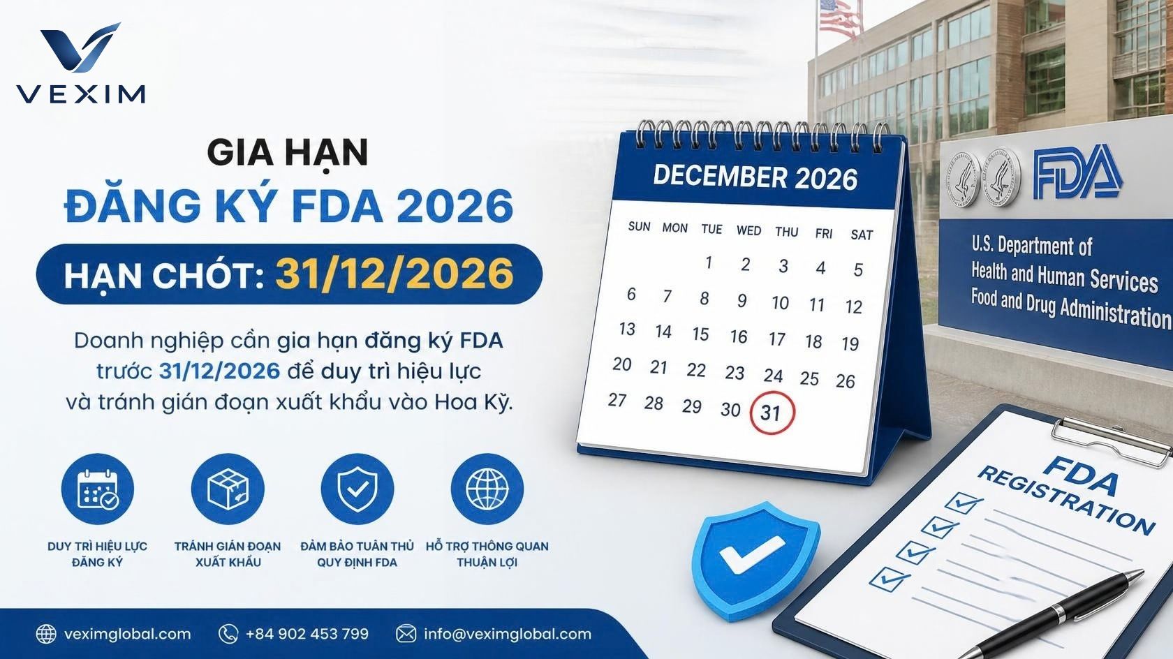 Gia Hạn FDA 2026 Hạn Chót 31/12/2026
