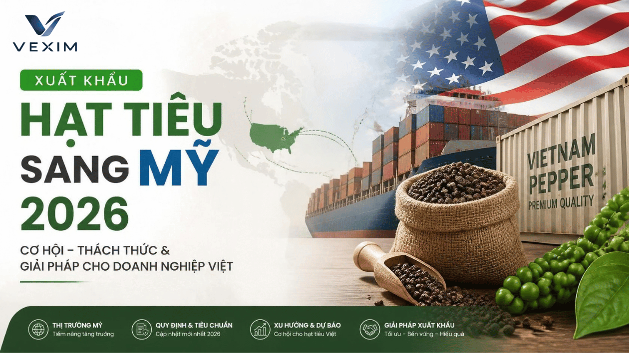 Xuất khẩu hạt tiêu sang Mỹ